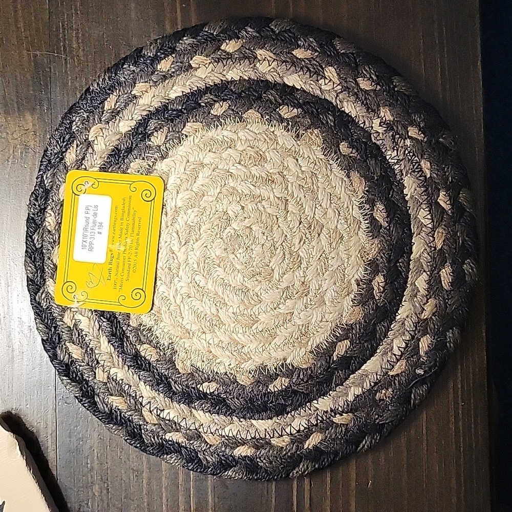 C3 😍 Primitive, Farmhouse Natural Jute Round